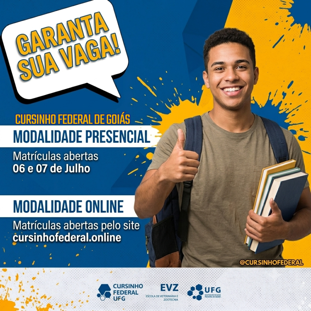 Cursinho Federal oferece vagas para aulas presenciais e on-line