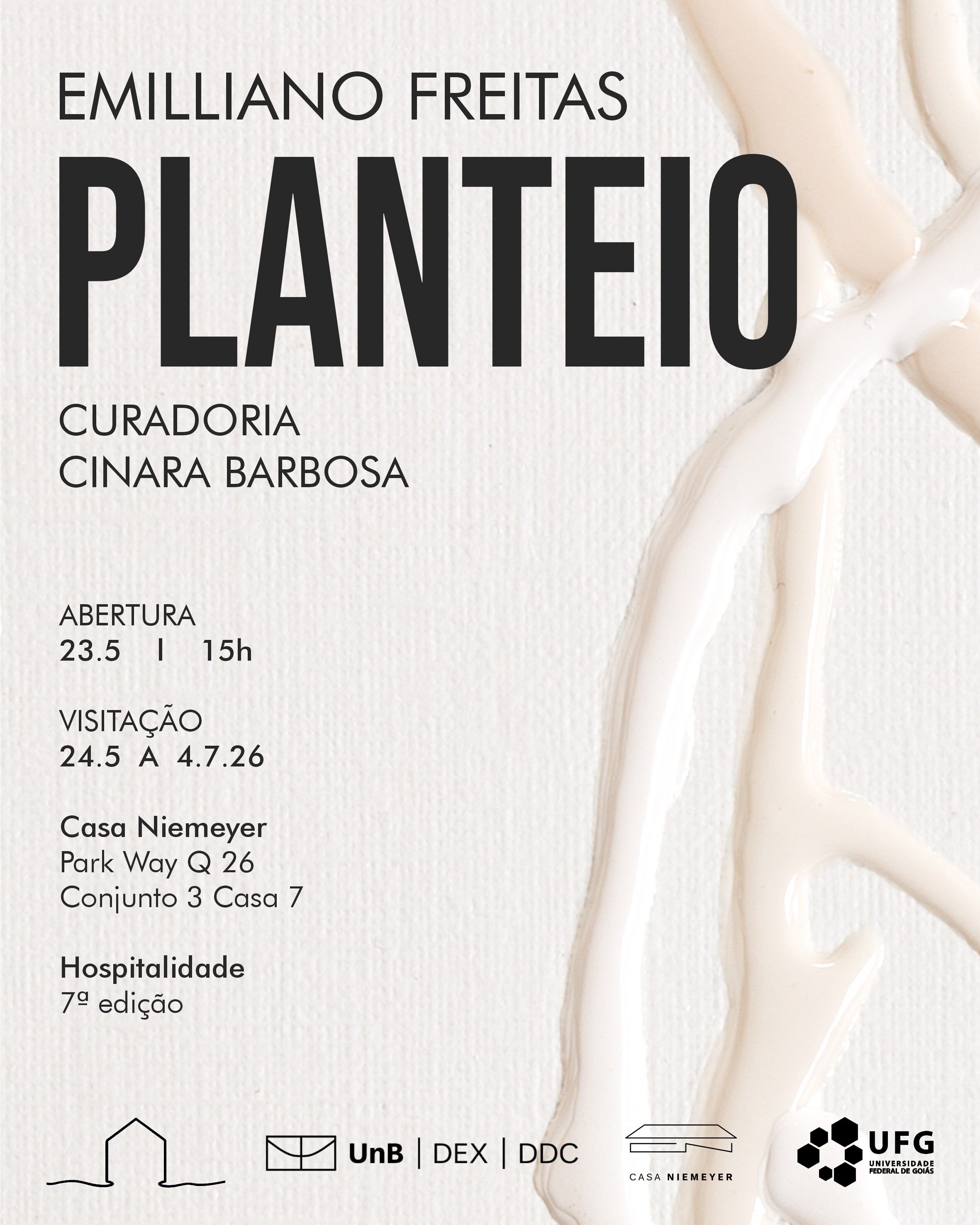 exposição Planteio, individual do artista visual Emilliano Freitas