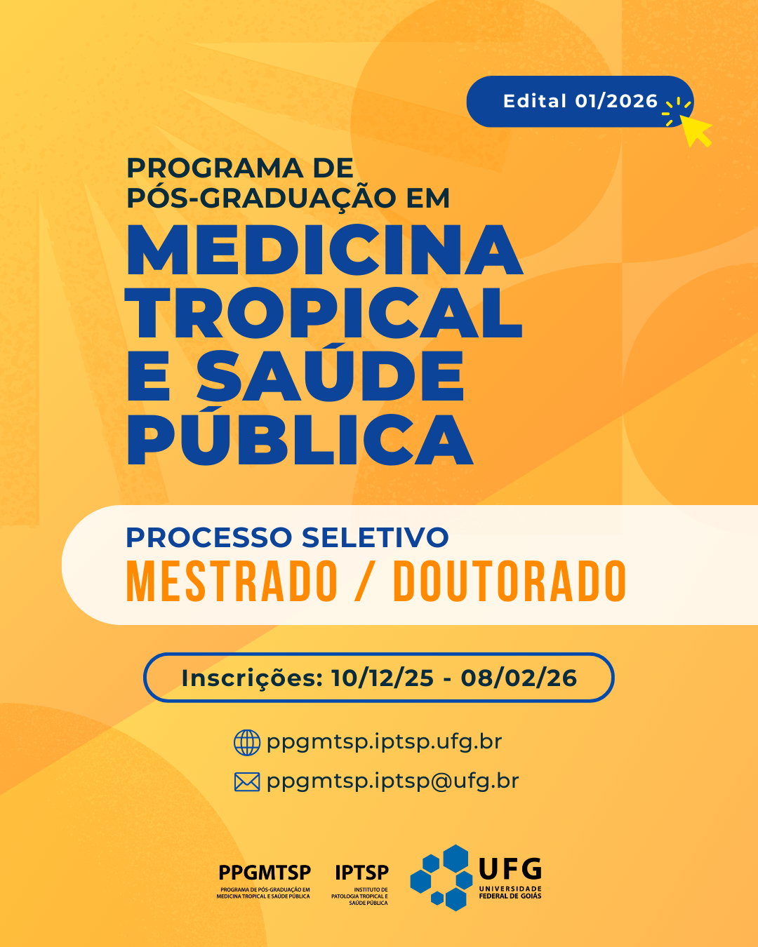 PPGMTSP/UFG abre inscrições para mestrado e doutorado em 2026 com vagas para ampla concorrência e ações afirmativas