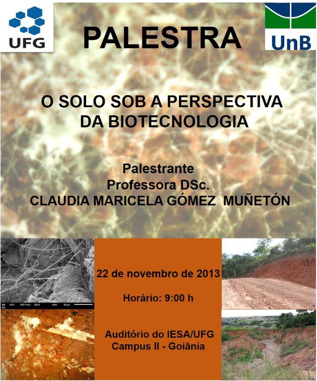 Palestra Solo sob a perspectiva da Biotecnologia