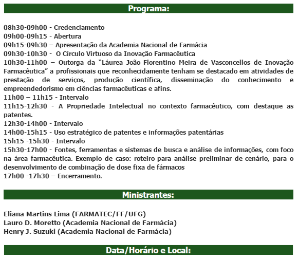 Simpósio de Inovação Farmacêutica