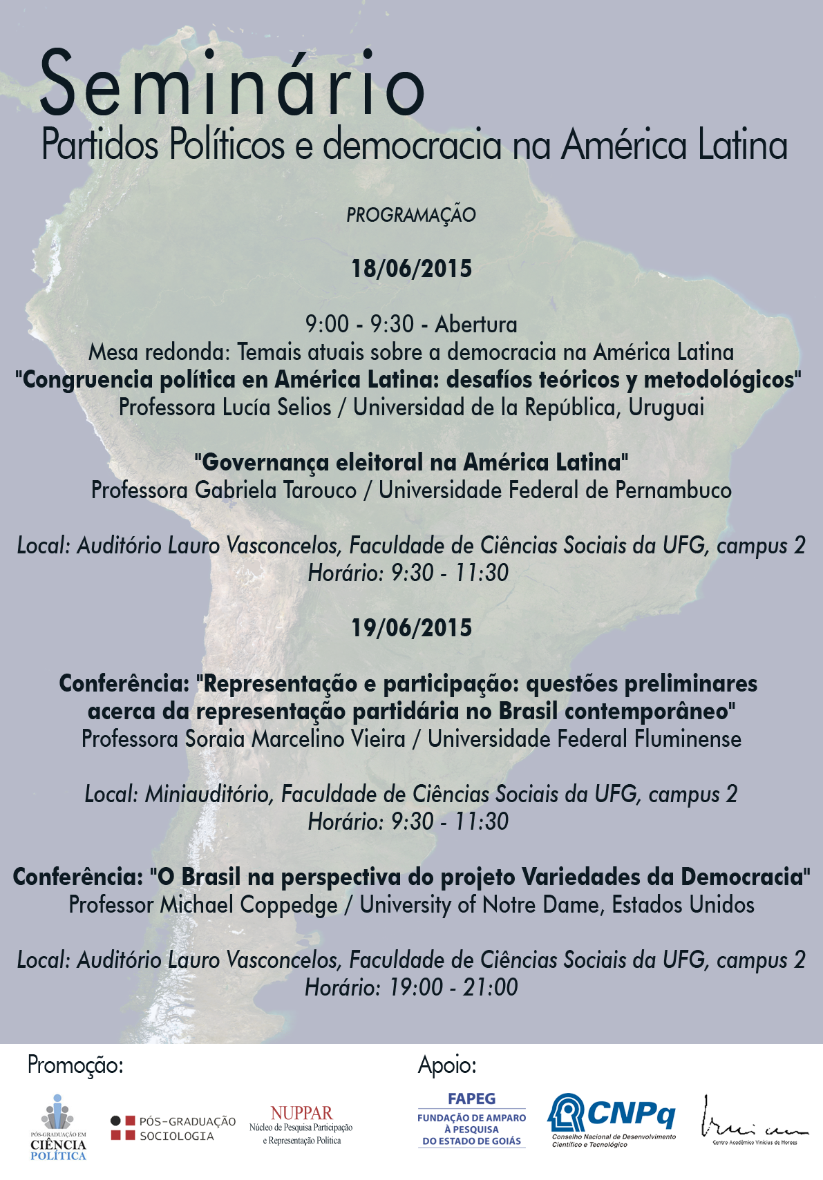 Seminário  Partidos políticos e democracia na América