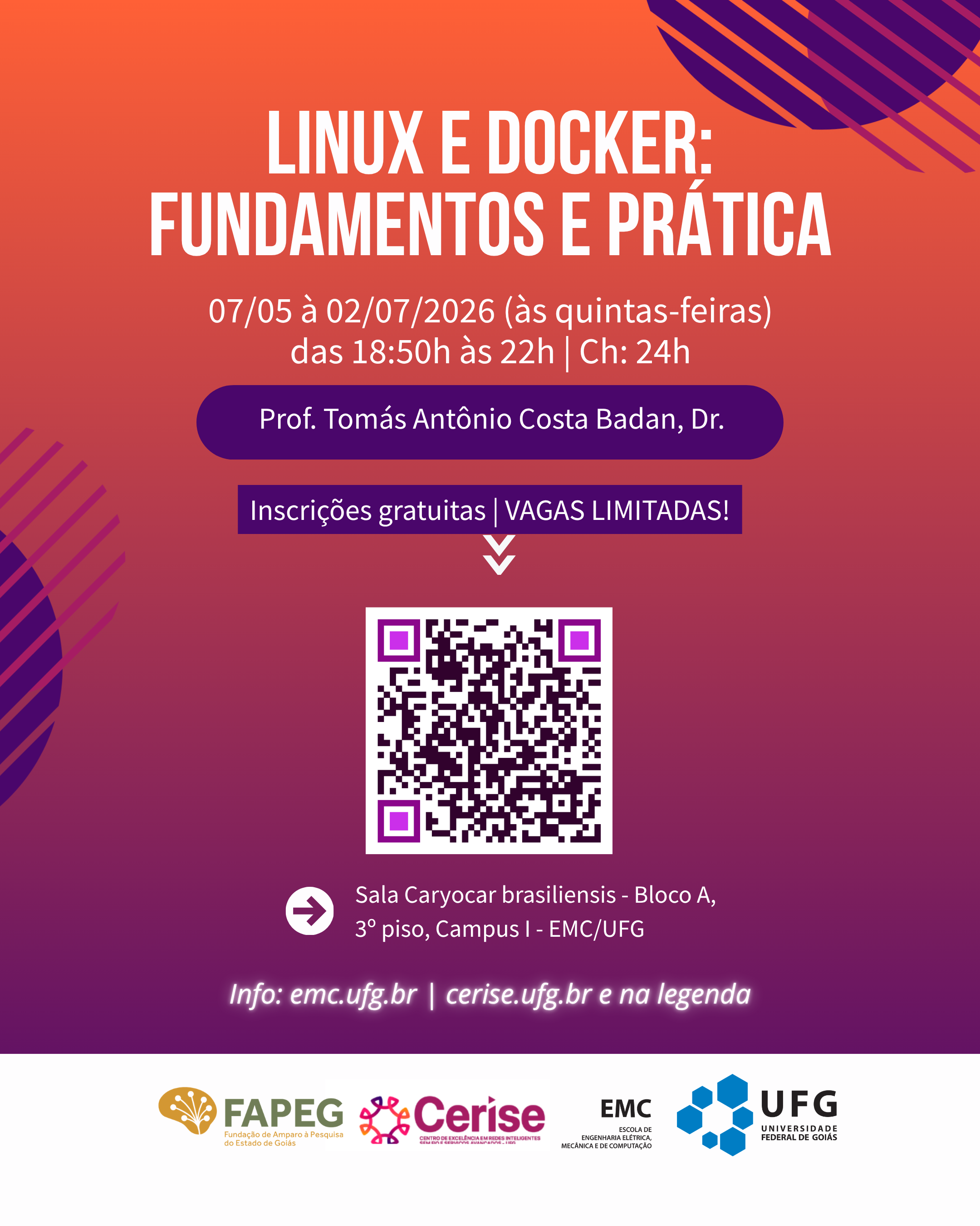 Linux e Docker - Fundamentos e Prática: Curso de Extensão do Centro de Excelência CERISE UFG