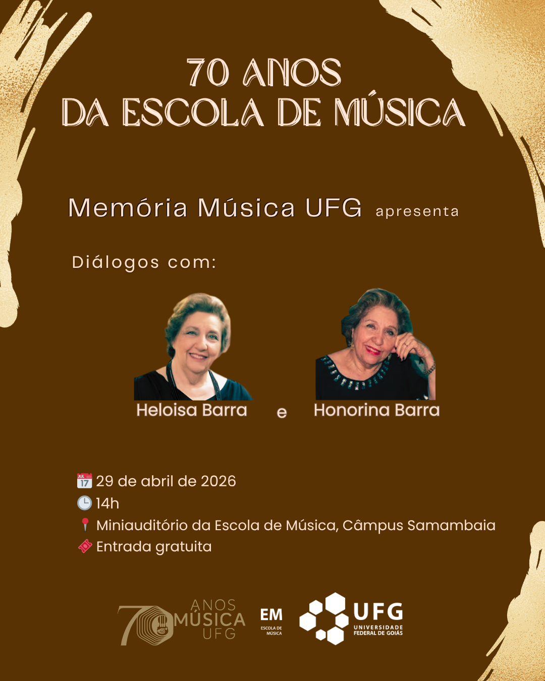Memória Música UFG apresenta Diálogos com Heloisa Barra e Honorina Barra