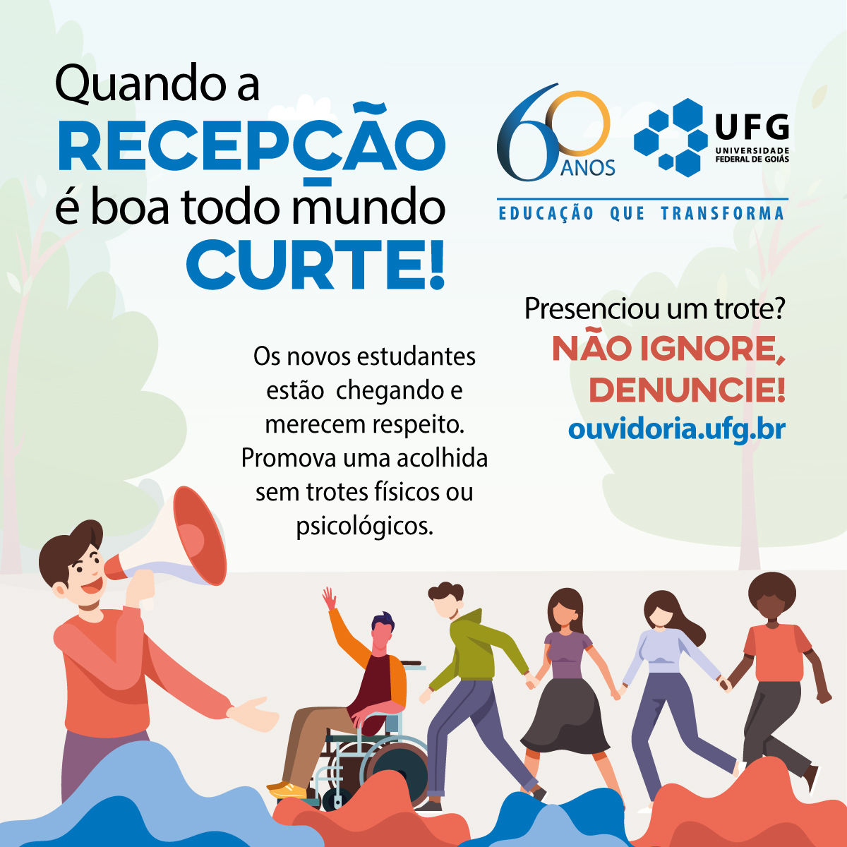 Post recepção sobre trote