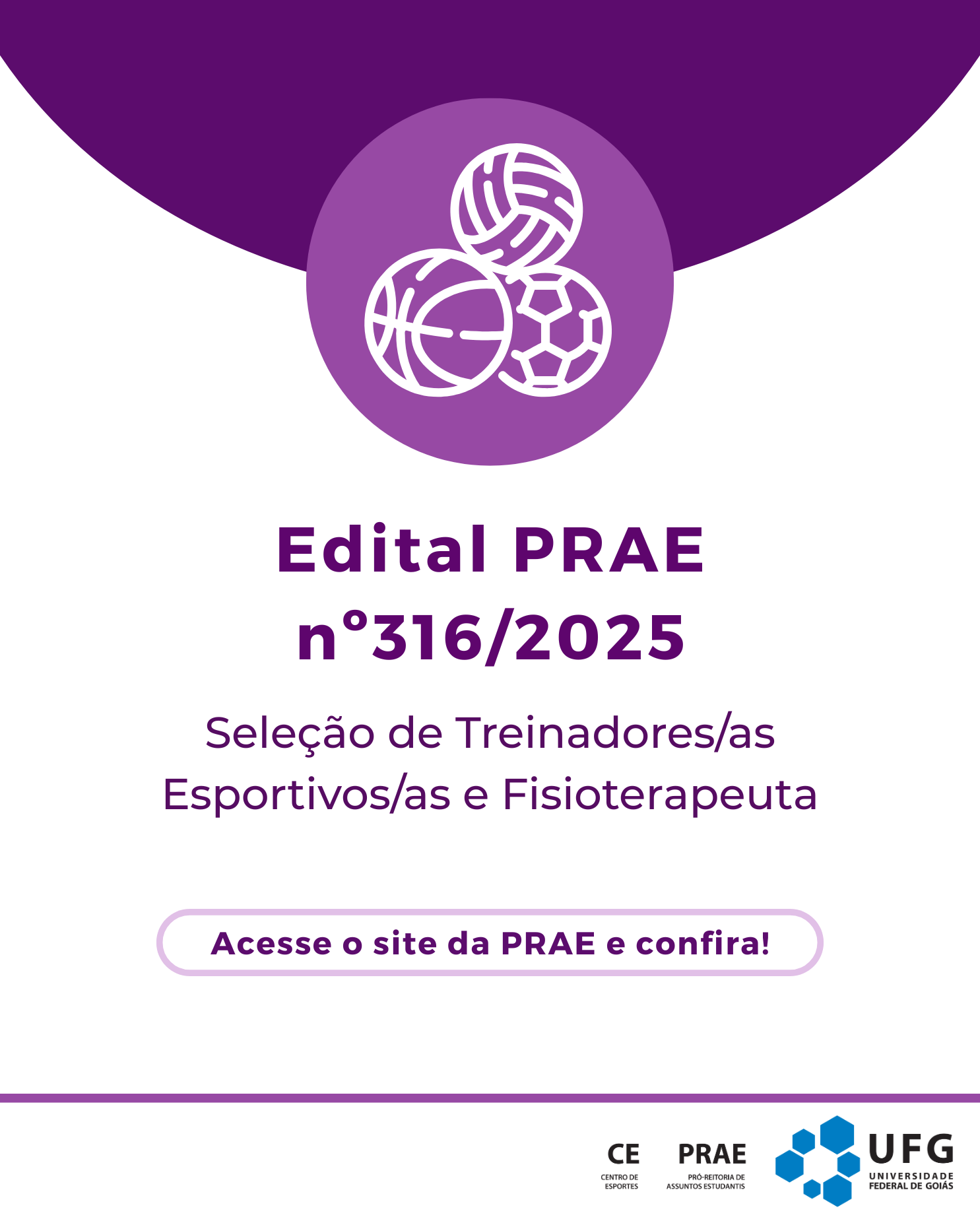 Prae abre seleção para treinadores esportivos e fisioterapeuta