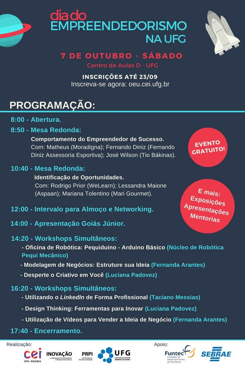 Meetup no Câmpus comemora o do Dia do Empreendedorismo na UFG