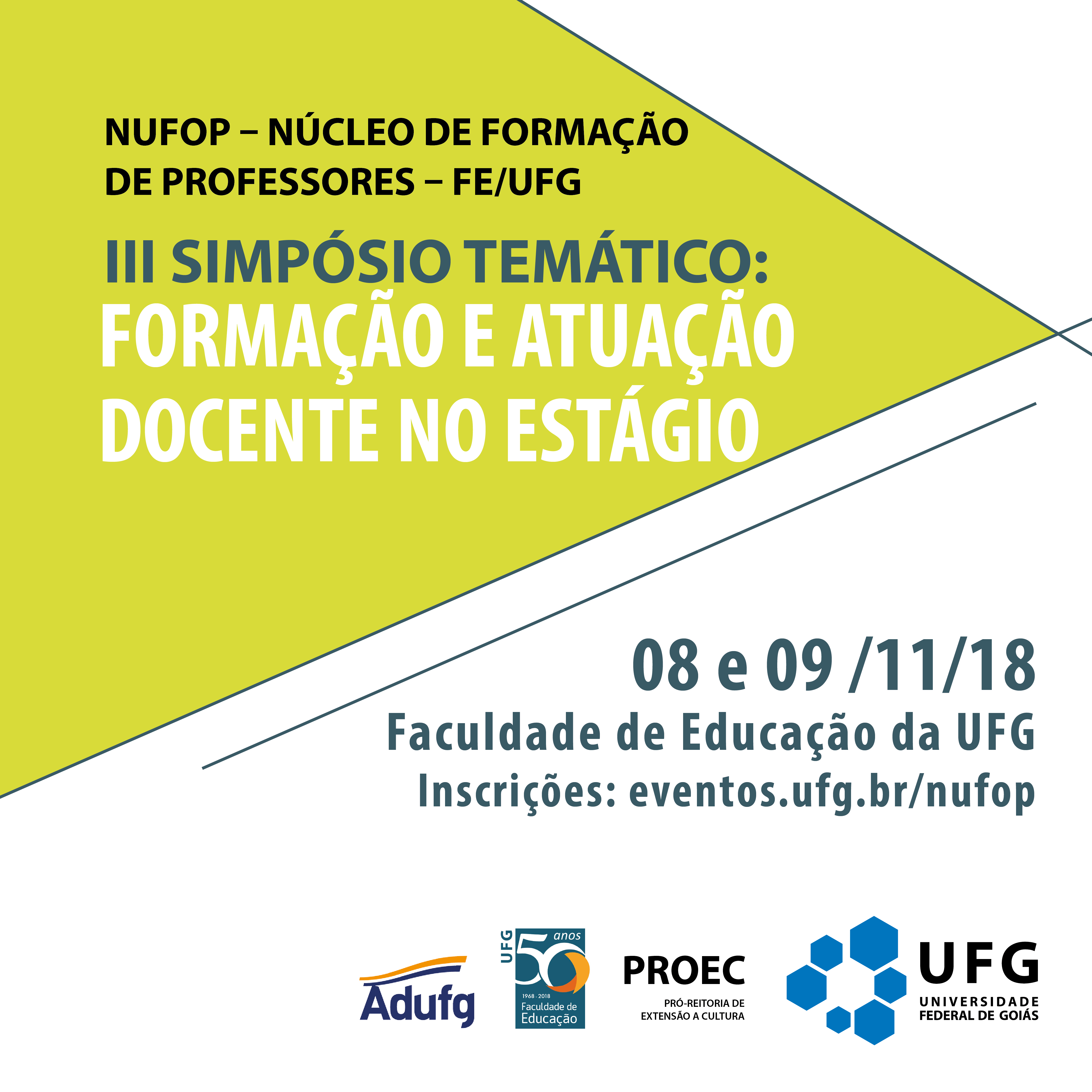III Simpósio do NUFOP: Estágio formação e atuação docente Folder