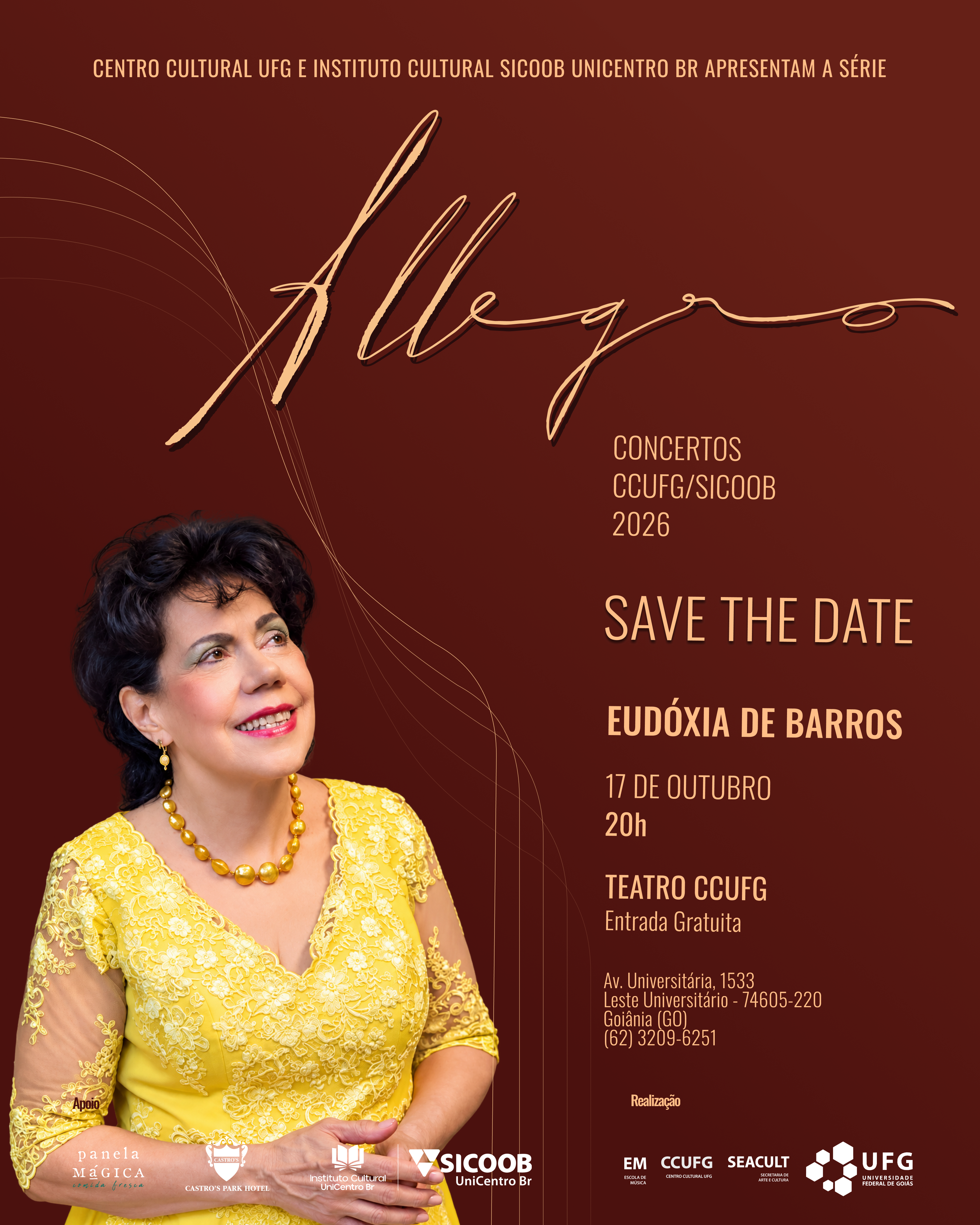 Projeto Allegro – Concertos CCUFG/Sicoob 2026: Eudóxia de Barros