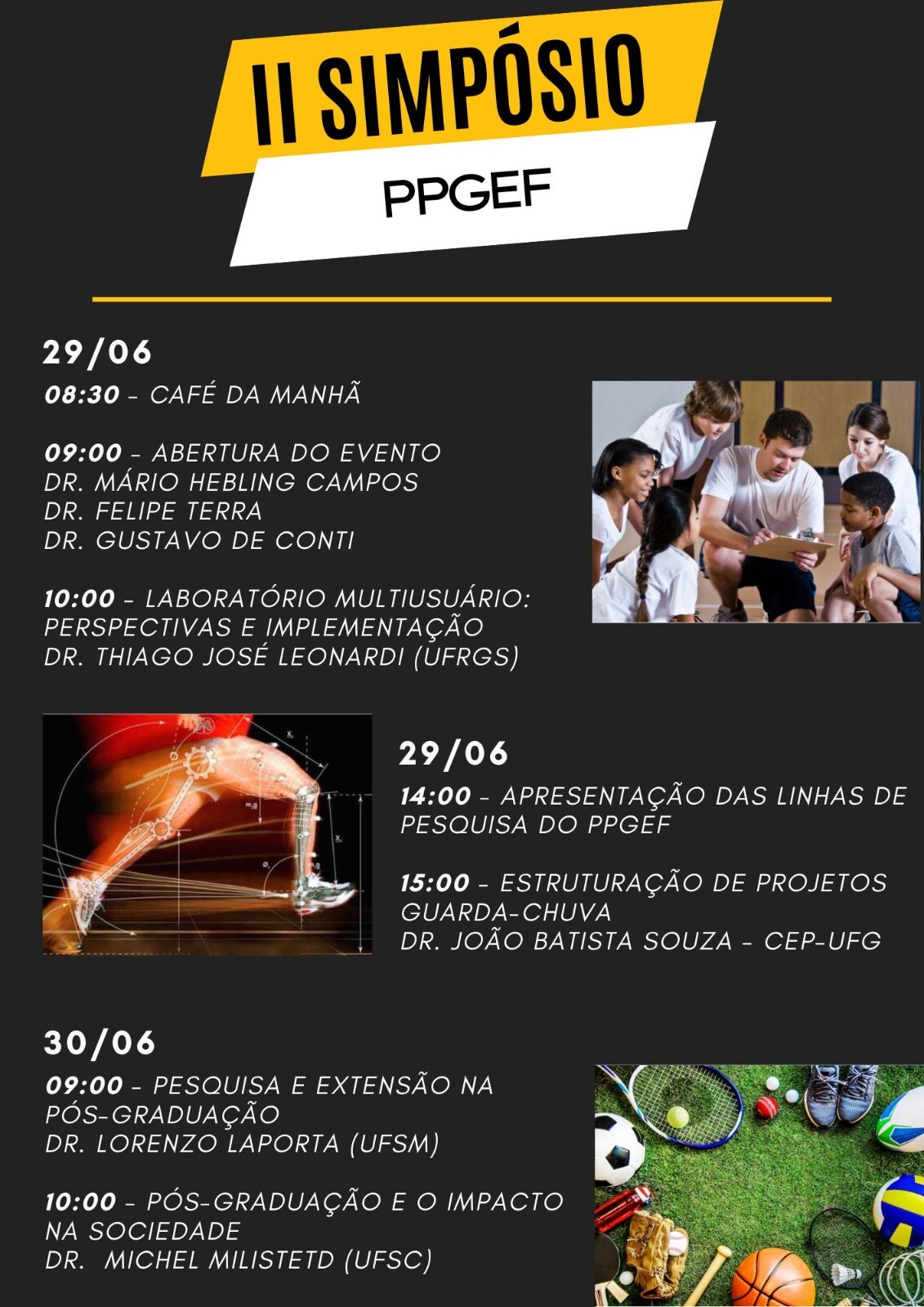 Seminário PPGEF Cronograma