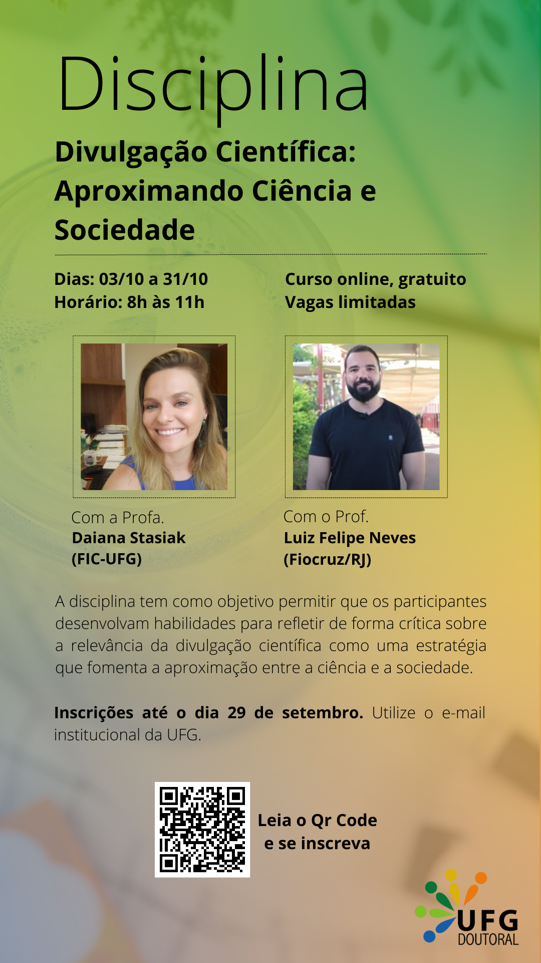 UFG Doutoral - divulgação cientifica