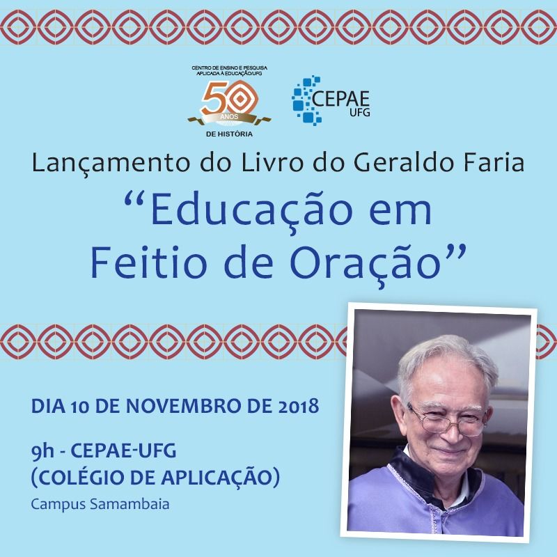 Lançamento livro EDUCAÇÃO EM FEITIO DE ORAÇÃO 