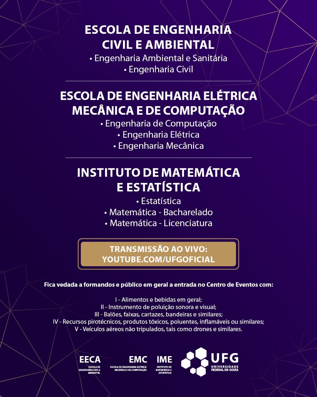 Colação de Grau 2026/1: EECA, EMC e IME