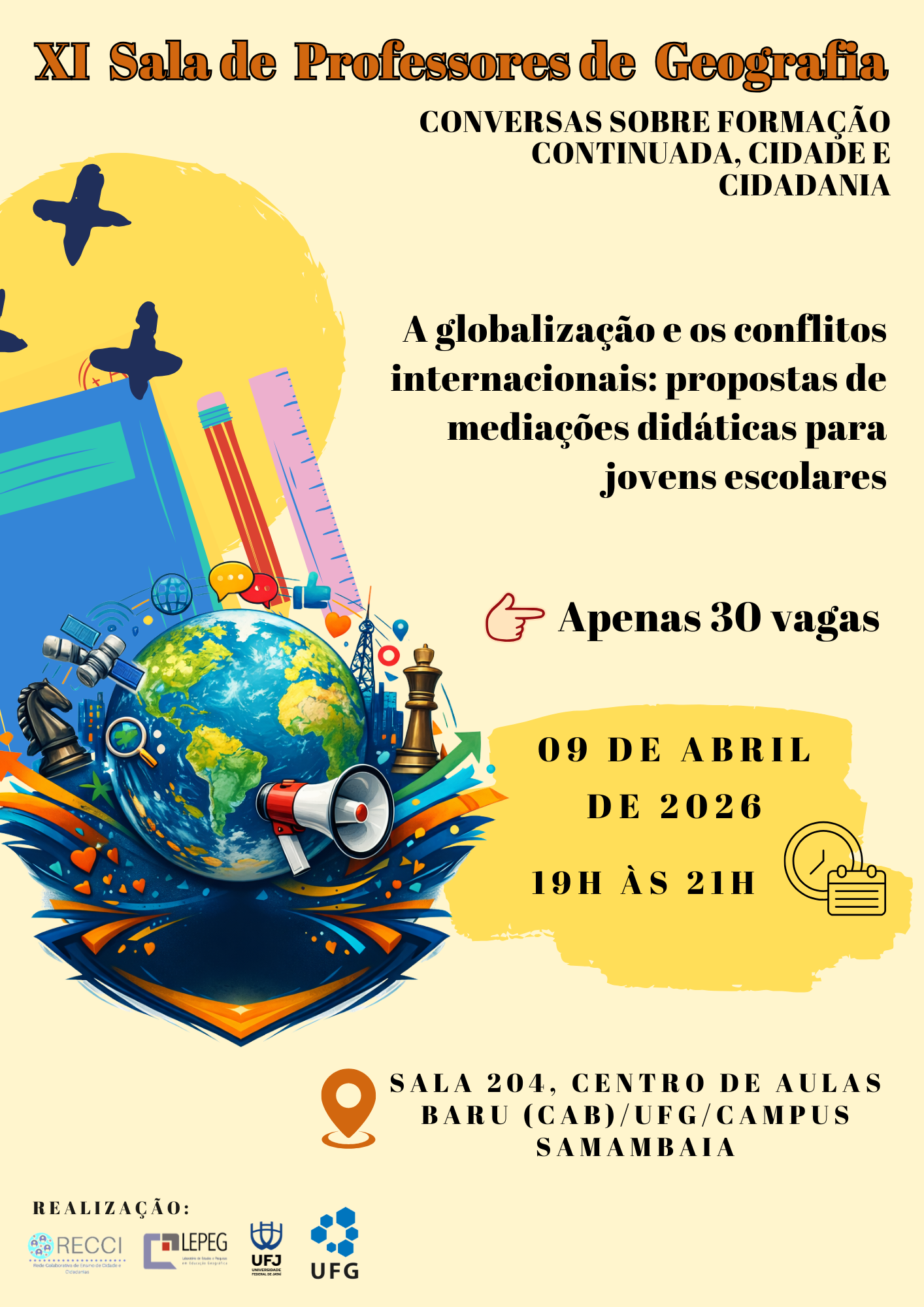 XI edição da Sala de Professores de Geografia