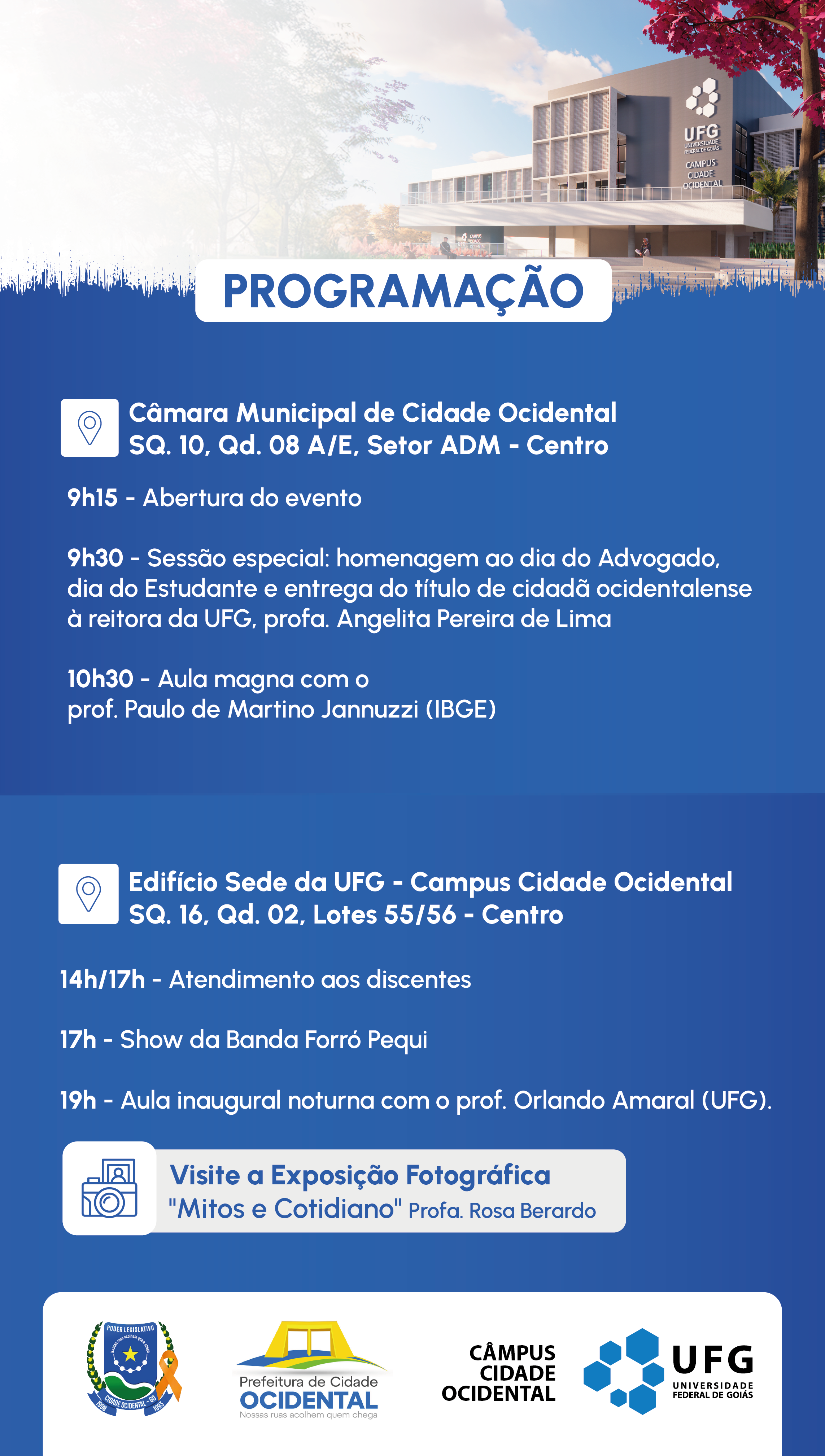 Aula Inaugural Cidade Ocidental UFG: um futuro em construção 1