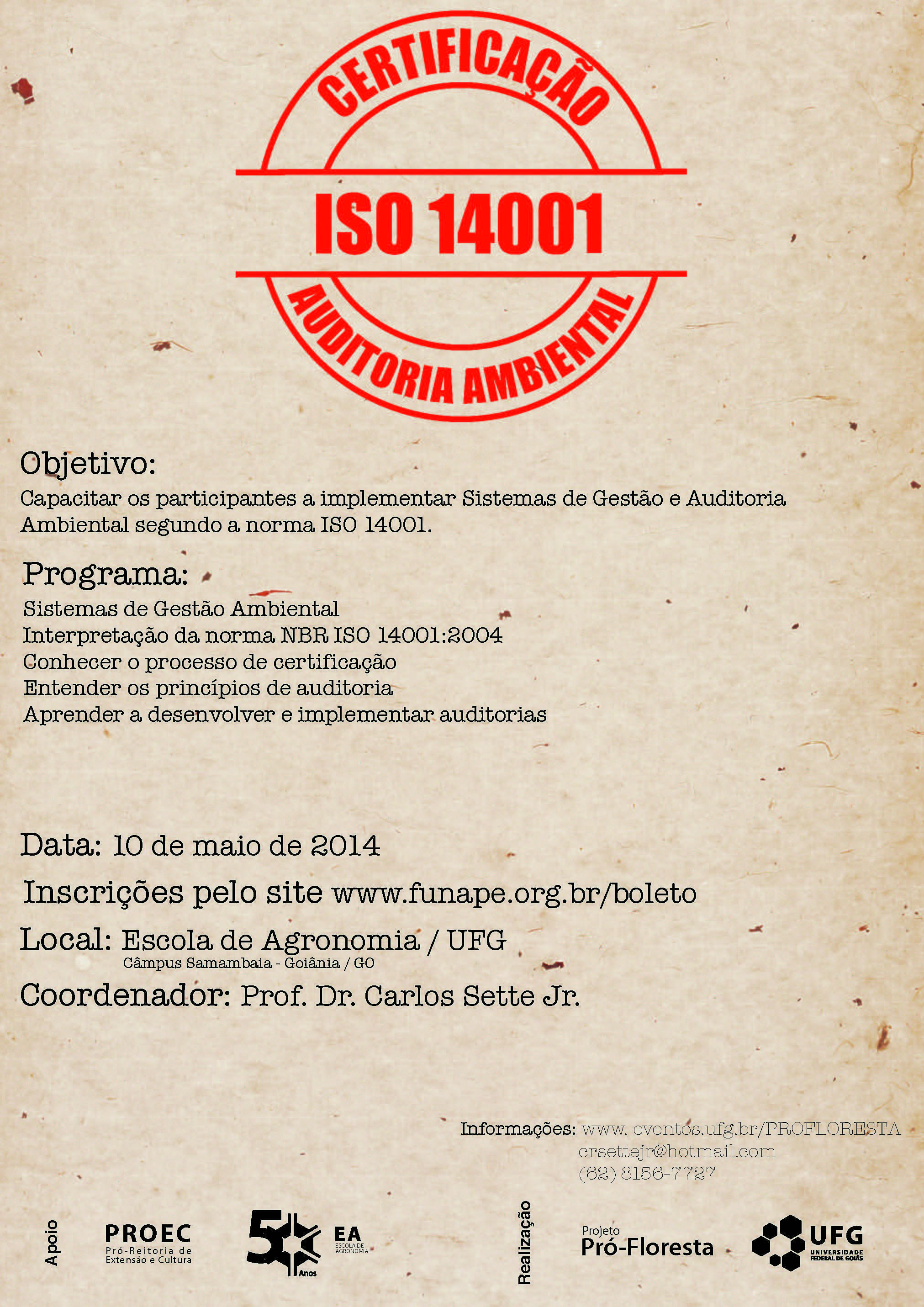 III Curso sobre Certificação e Auditoria Ambiental ISO 14001