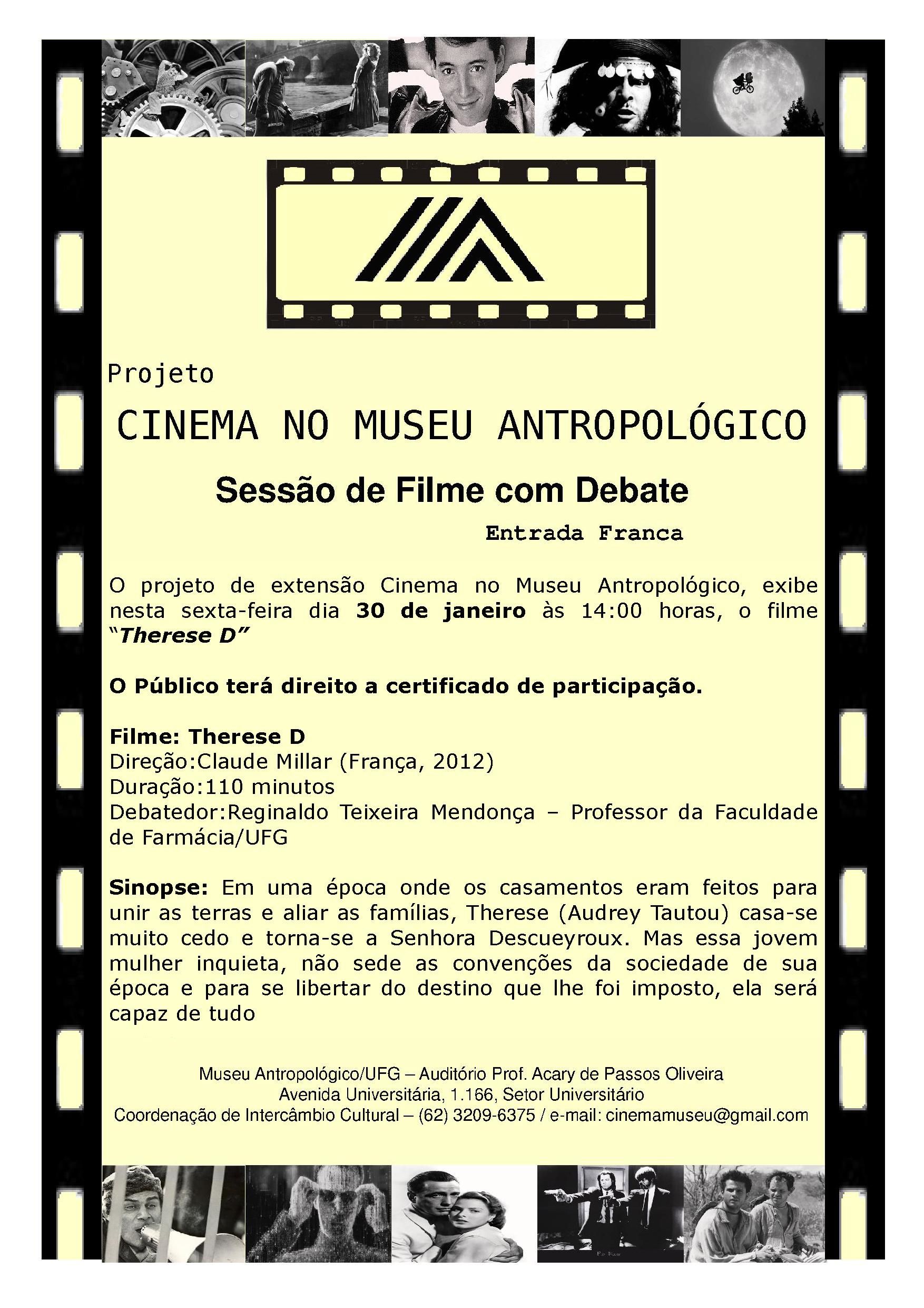 Projeto de extensão Cinema no Museu Antropológico