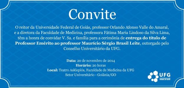Convite professor emerito