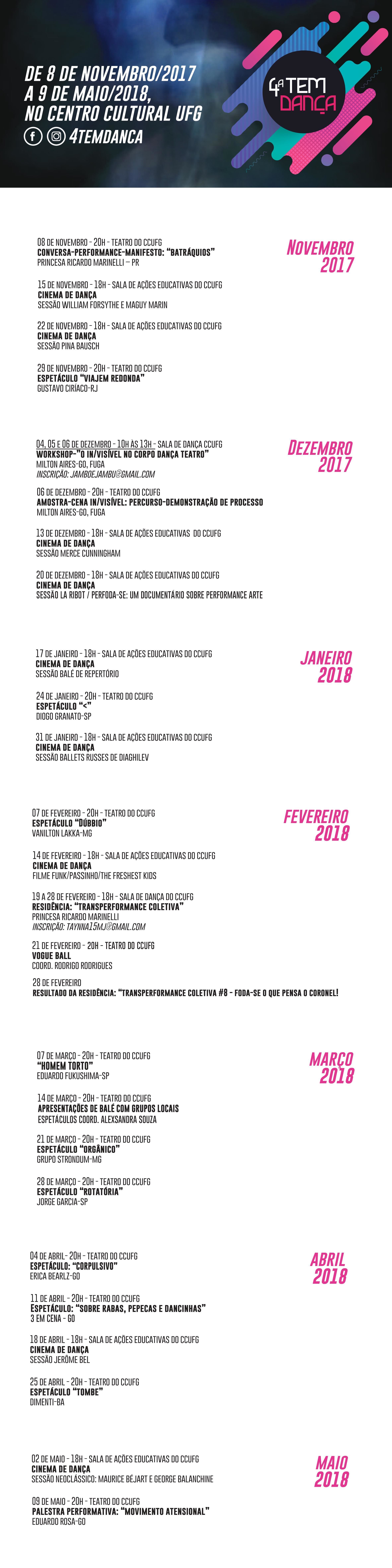 Centro Cultural UFG recebe Projeto 4ª Tem Dança