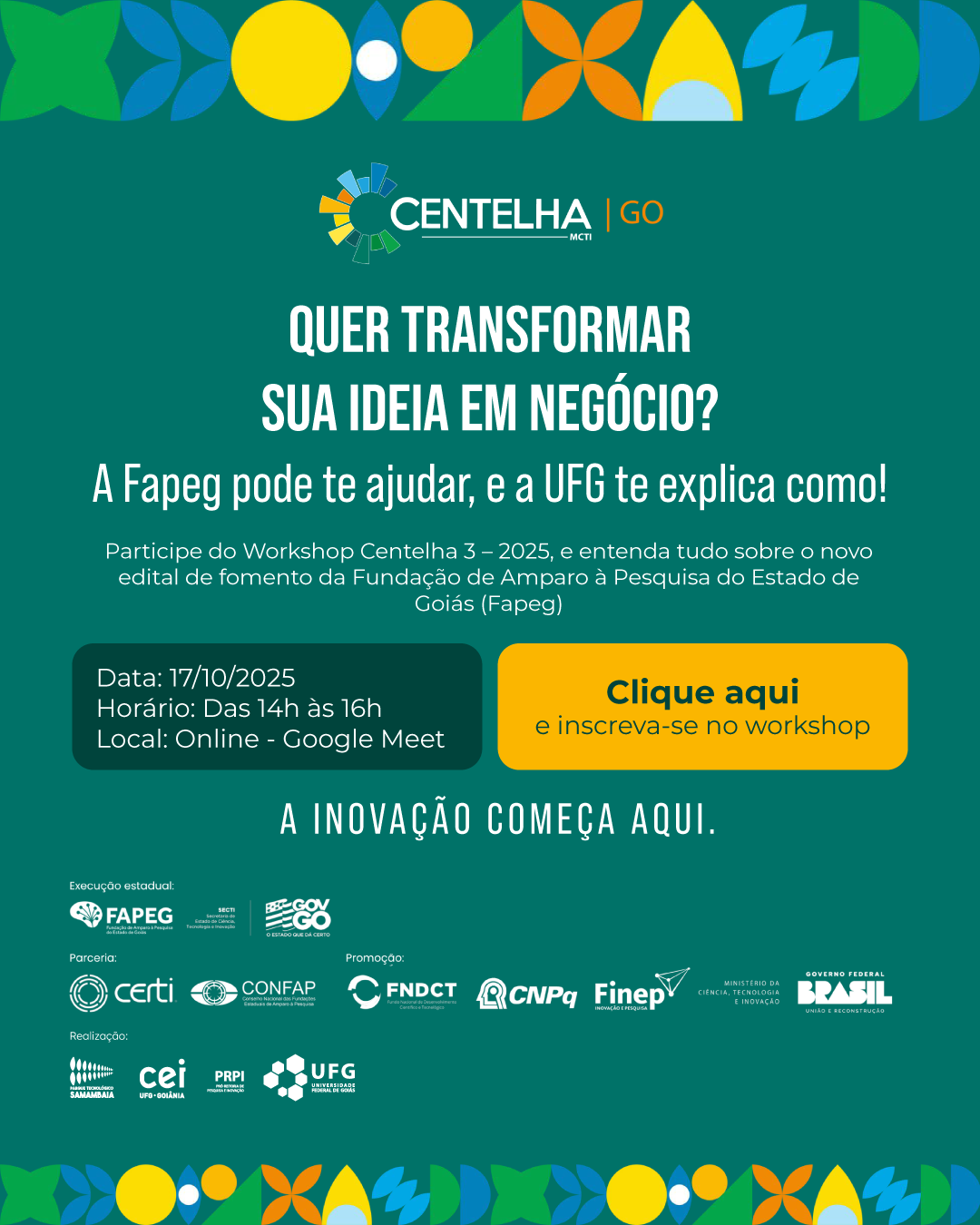 Workshop Centelha 3 – 2025