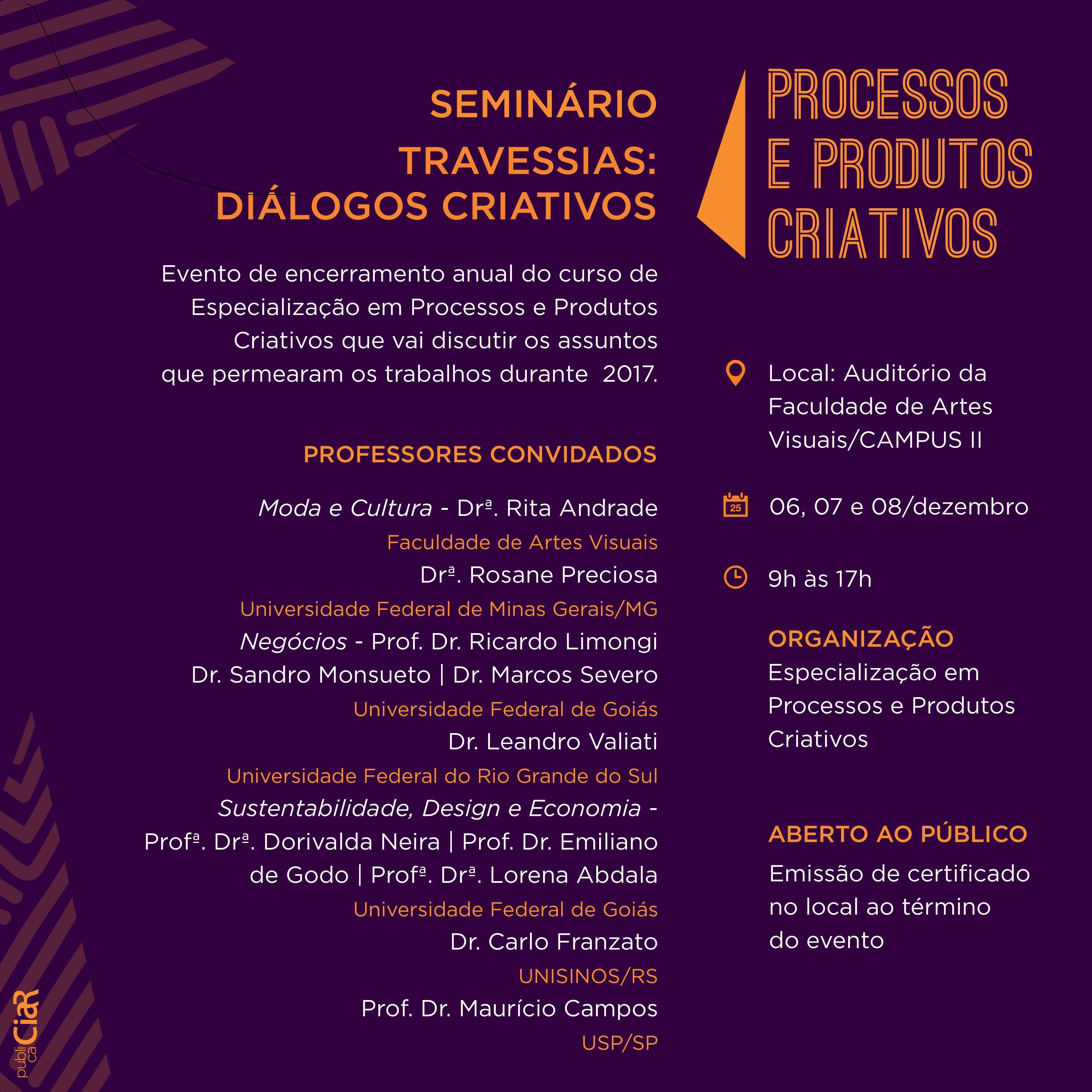 Especialização em Processos e Produtos Criativos