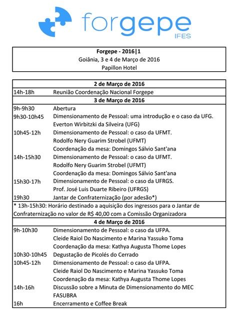 programação forgepe
