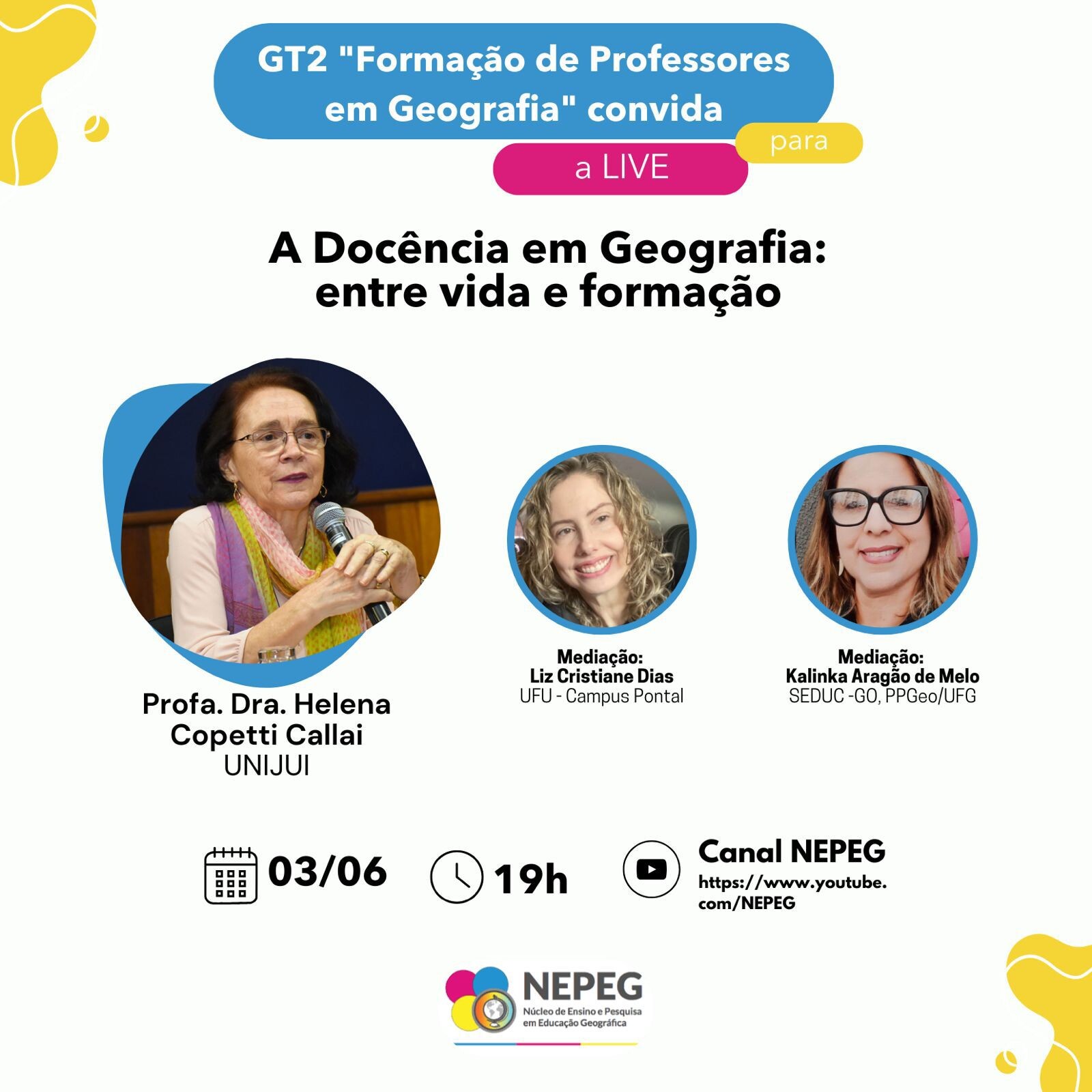 live A docência em Geografia entre vida e formação”