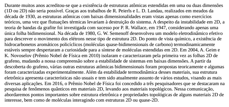 Materiais em Baixas Dimensões    
