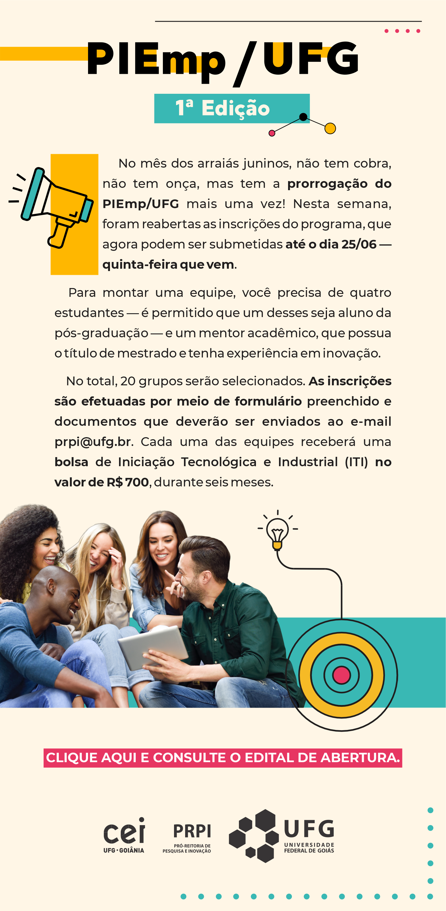 Prorrogado prazo para submissão de trabalhos ao Piemp
