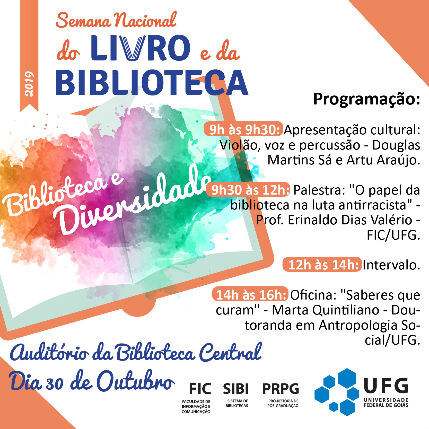 Semana Nacional do Livro e da Biblioteca 1 Post com programação