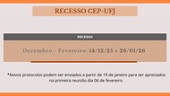 Recesso CEP 25/26