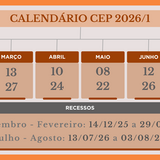 Calendário reuniões CEP primeniro semestre 2026