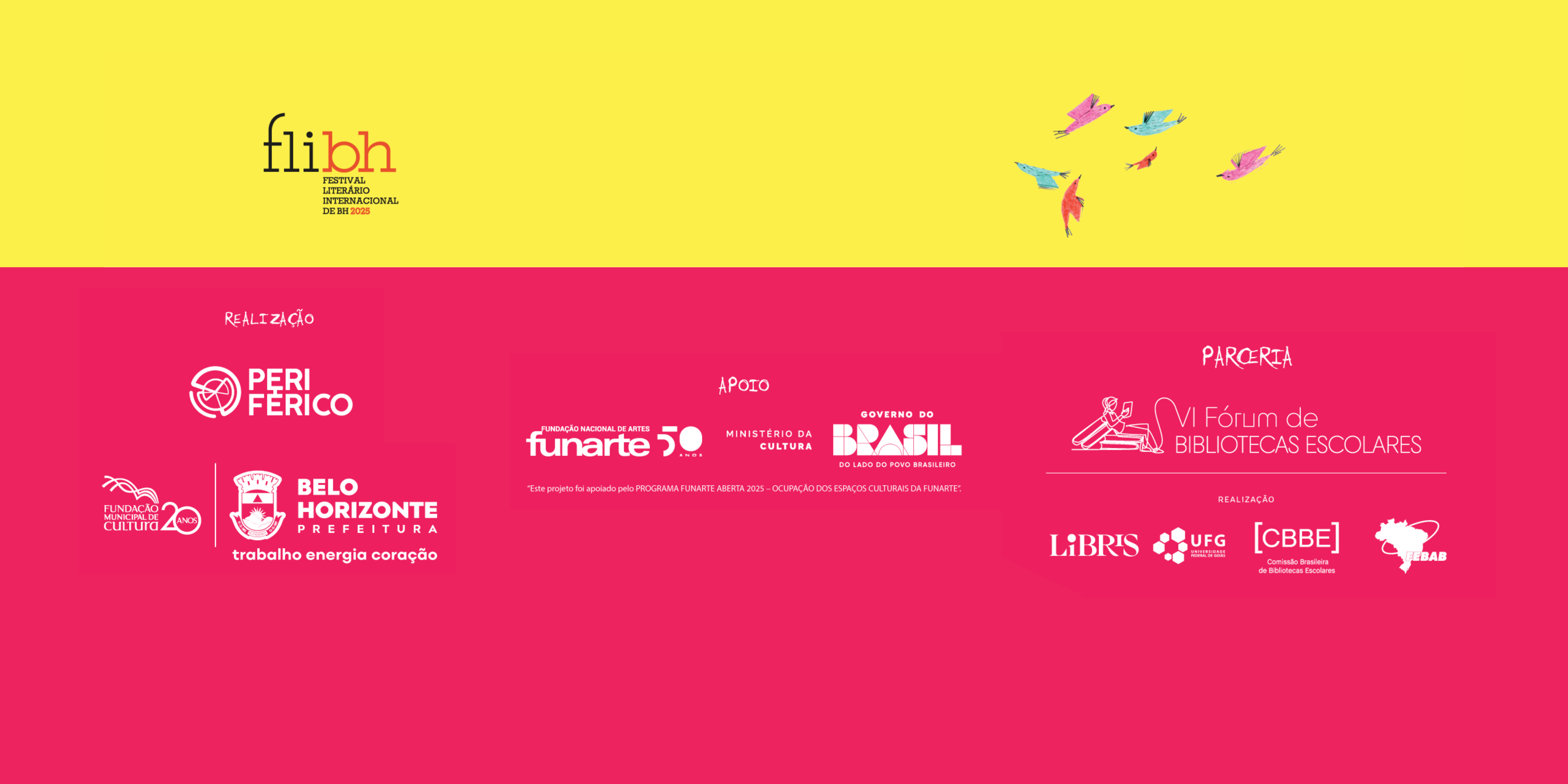 Banner de créditos do VI Fórum