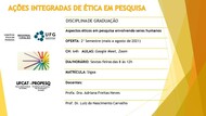 O CEP/UFCAT ofertará disciplinas no âmbito da Universidade Federal de Catalão, em nível de graduação e de pós-graduação.