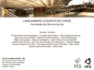 Lançamento livros FCS