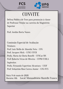 Defesa Pública de Tese para promoção à classe de Professor Titular na carreira do Magistério Superior