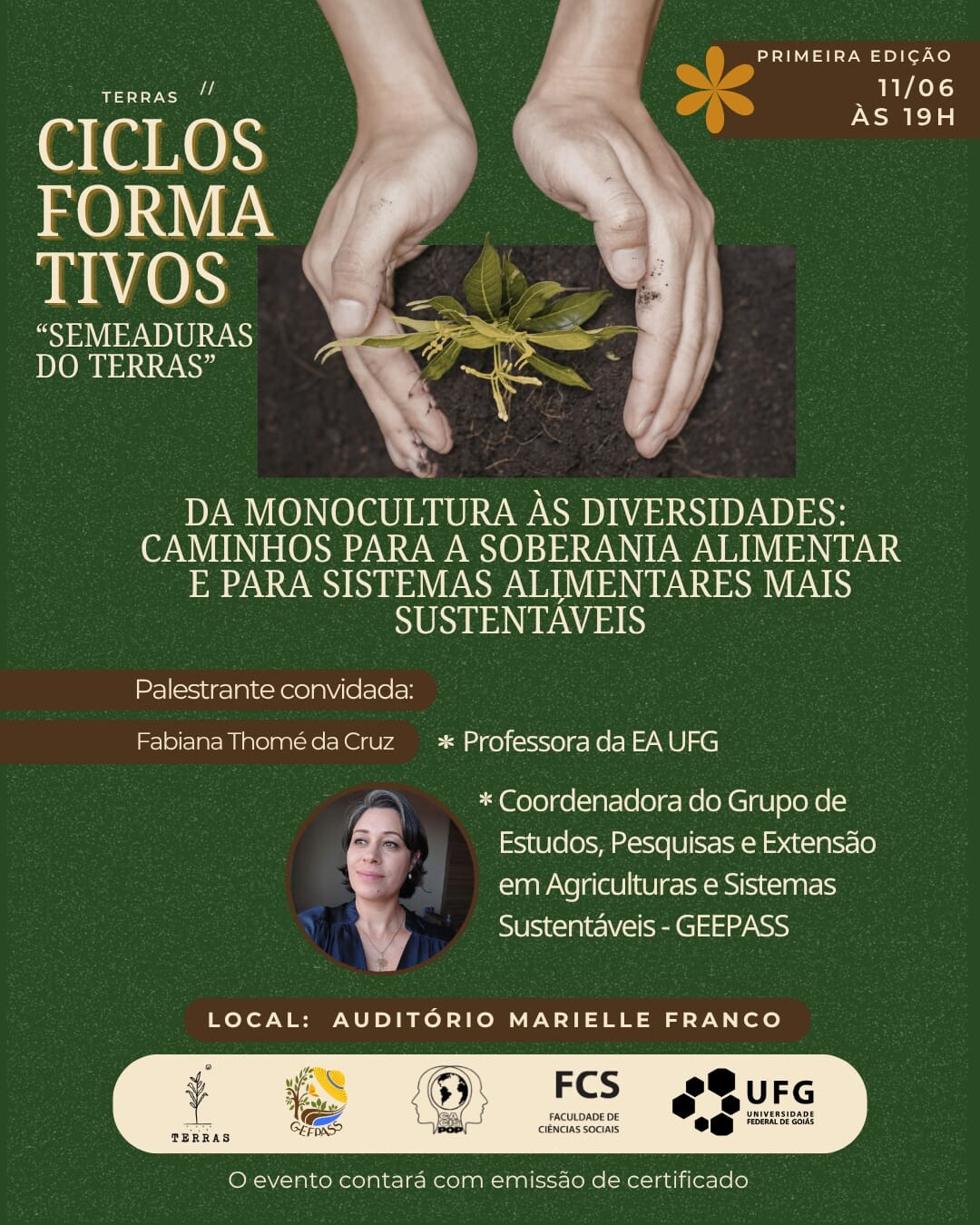 banner de convite do grupo terras