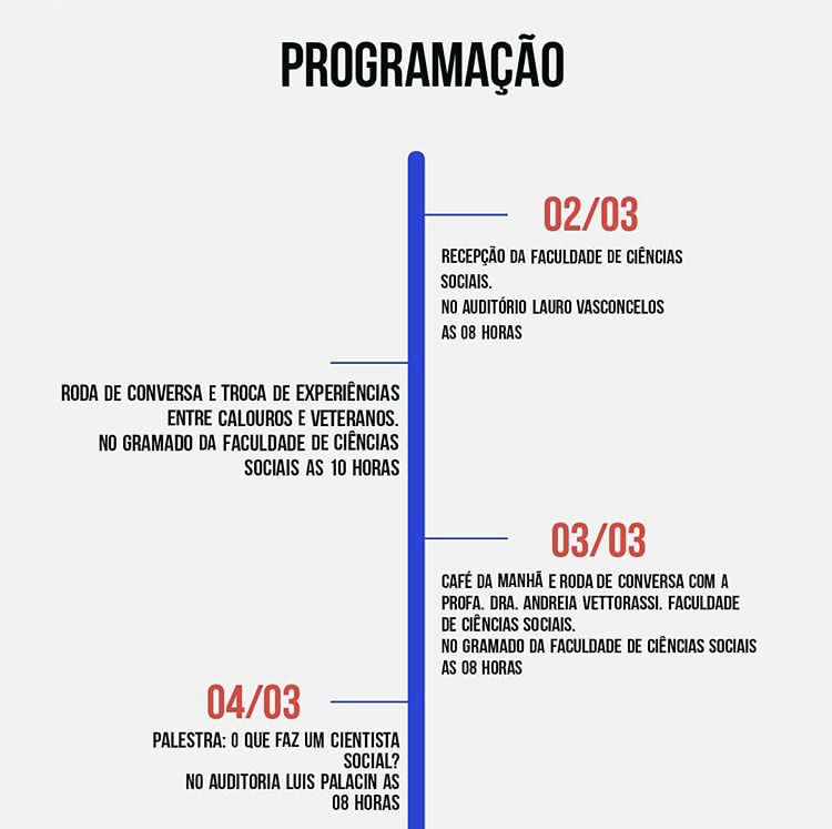 Programação Semana Calouros
