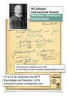 Cartaz - III Colóquio Internacional Husserl