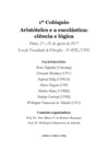 Cartaz Colóquio Aristóteles e a Escolástica