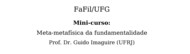 Banner - Minicurso
