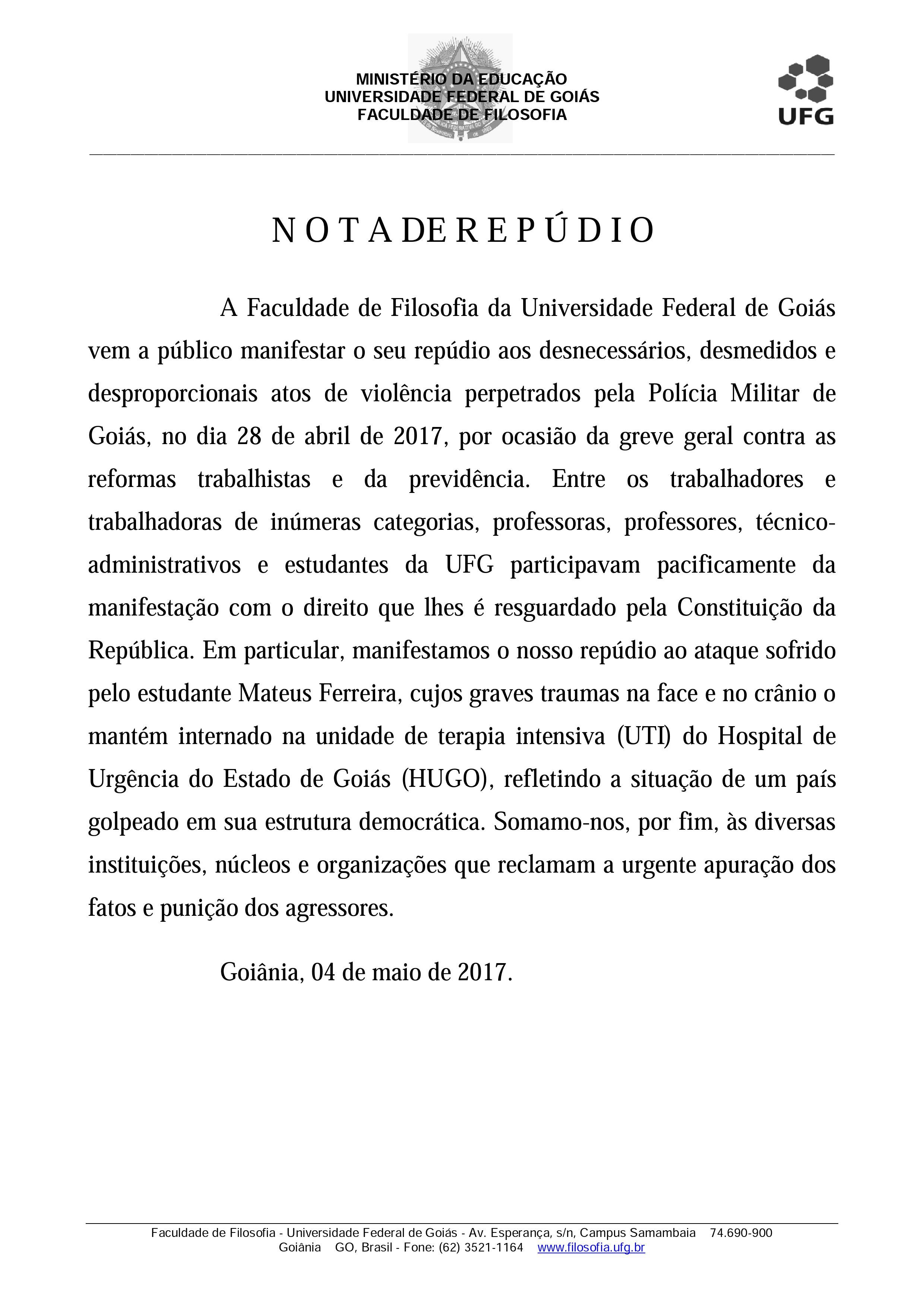 Nota Repúdio
