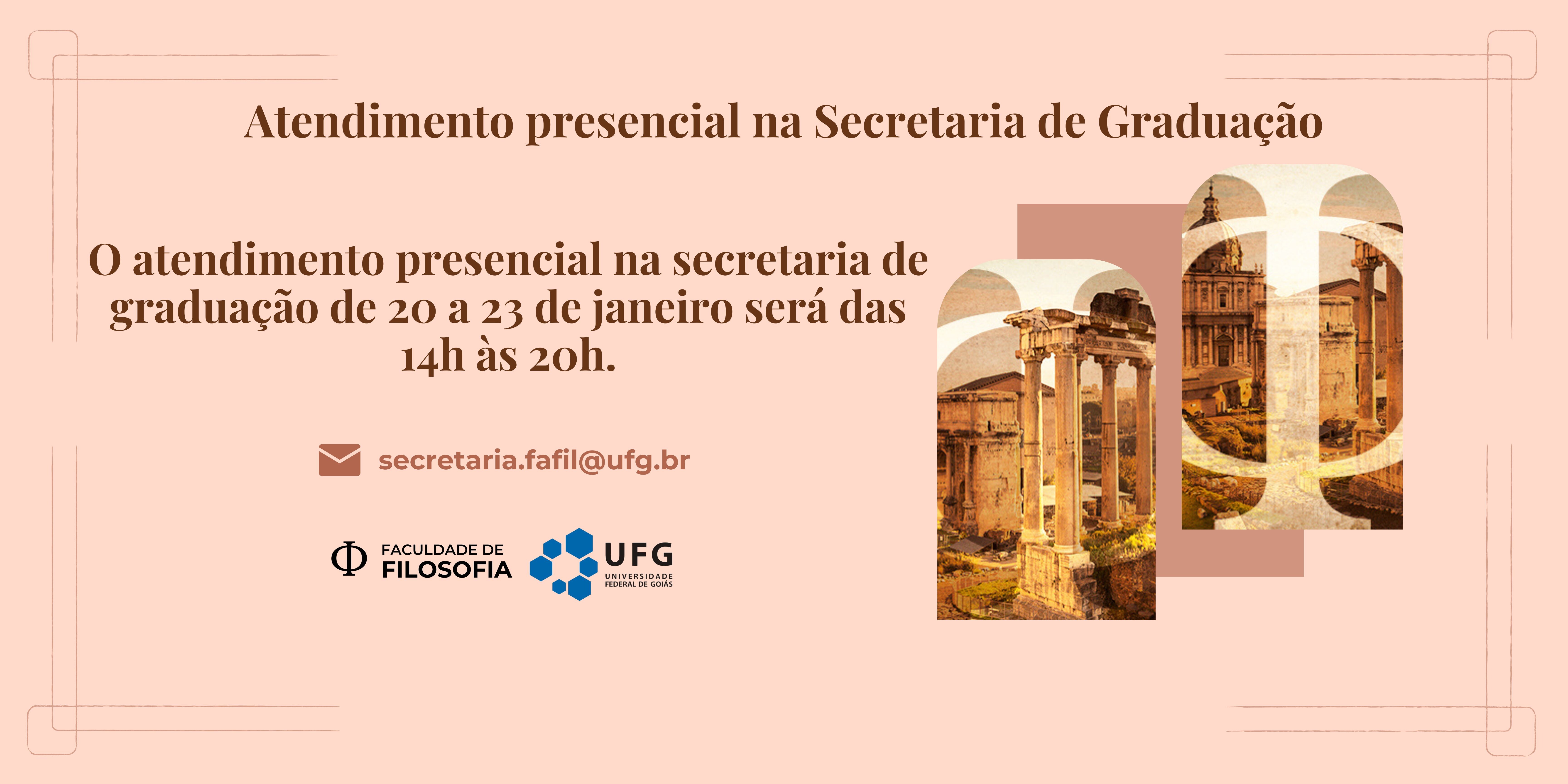 Horário da Secretaria de Graduação janeiro 26