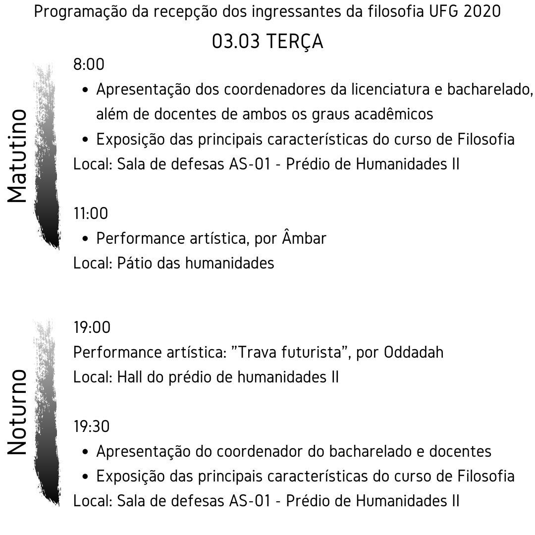 Programação recepção aos calouros 2020 - 5
