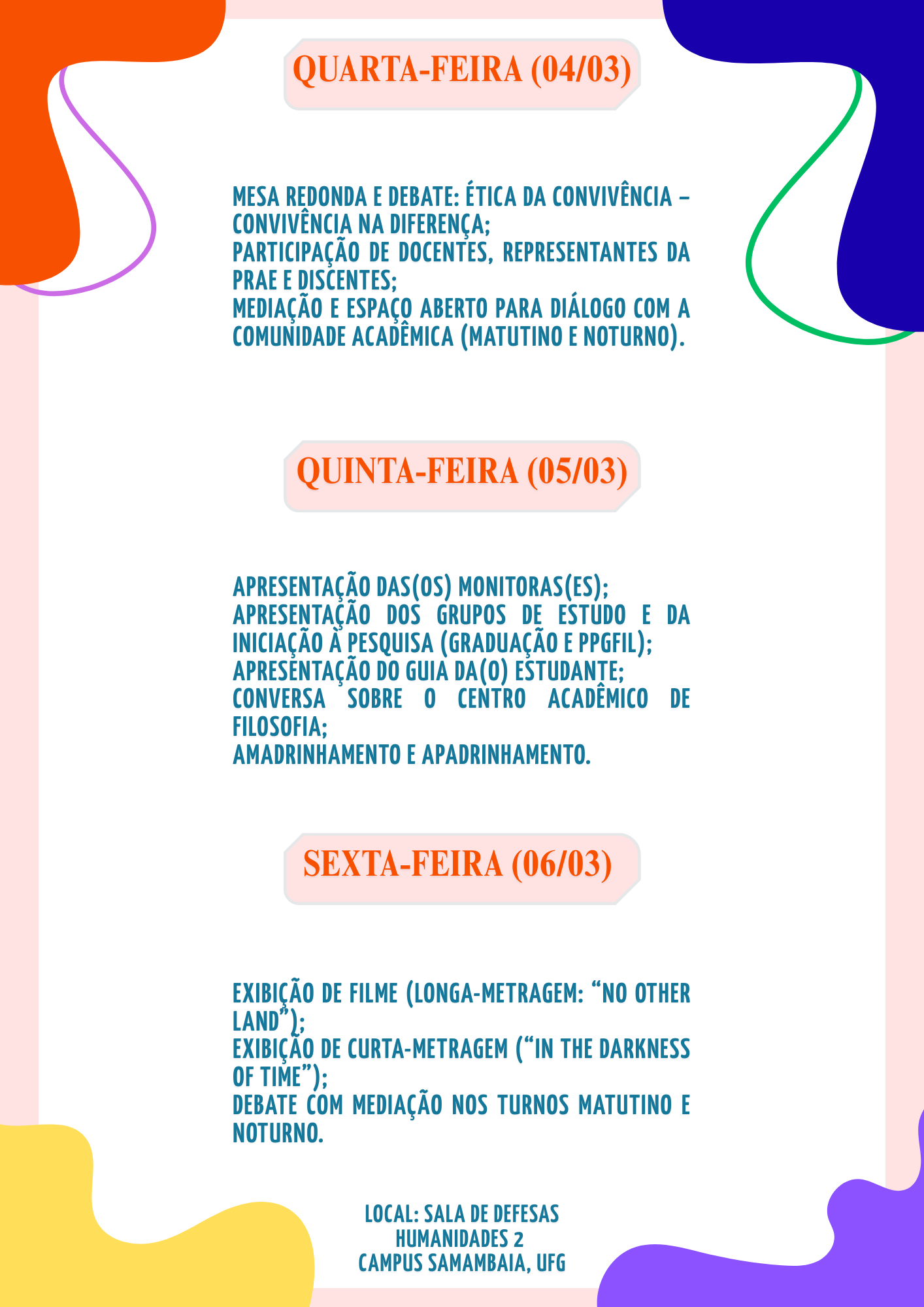 Semana de recepção FAFIL 2