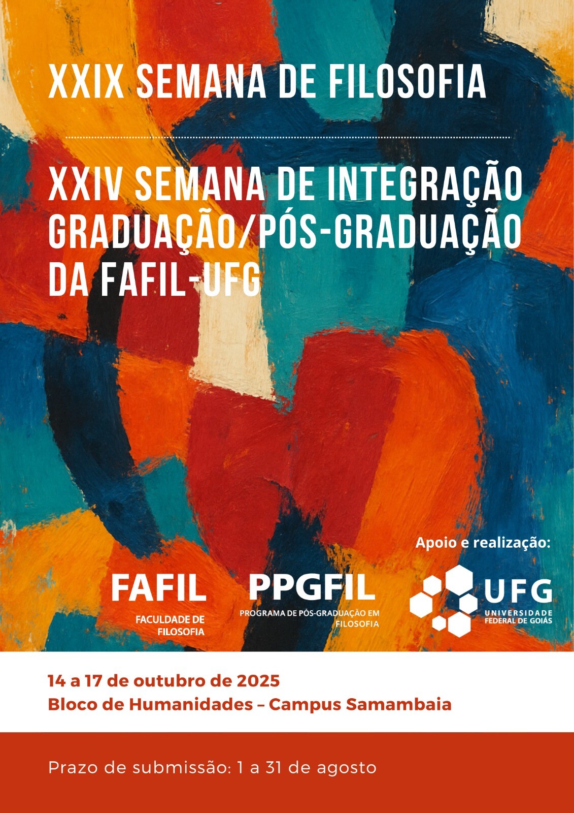 Banner chamada para submissao de trabalhos Semana de Filosofia