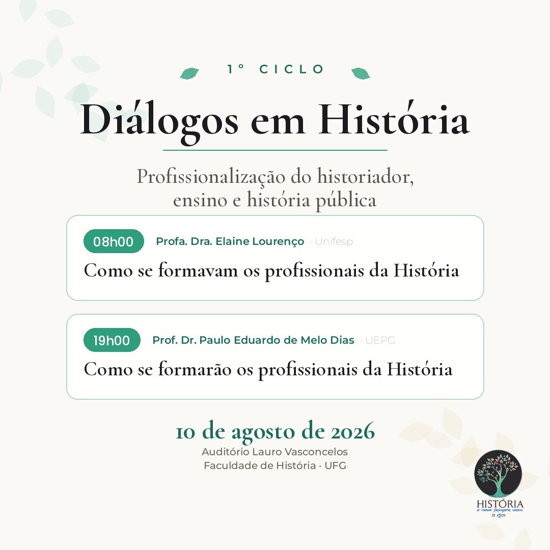 Diálogos em História profissionalização do historiador, ensino e história pública