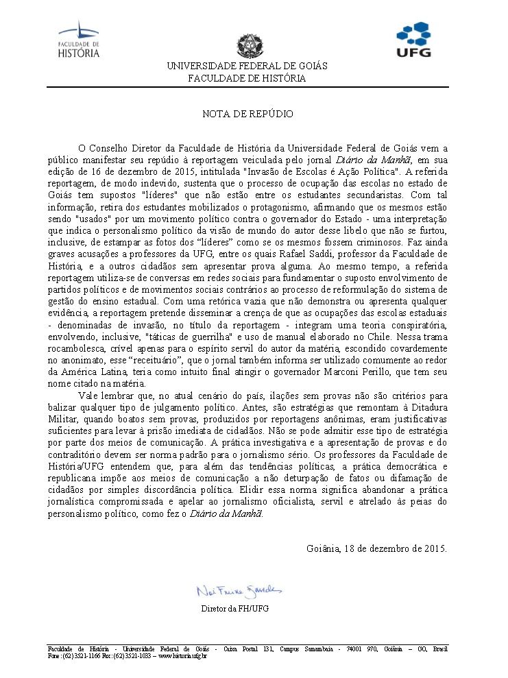 Nota de Repudio