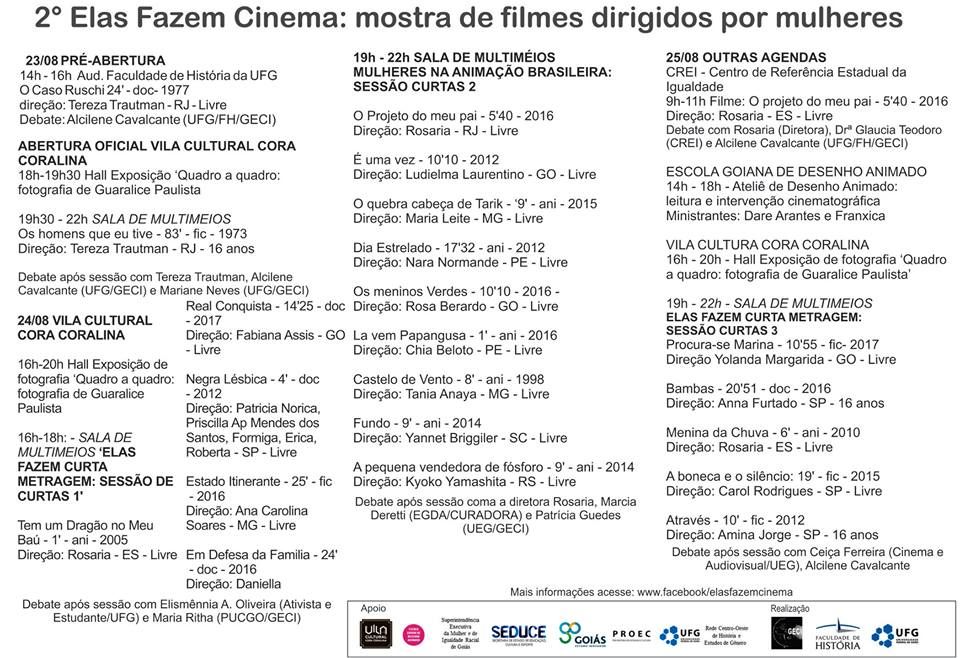 Programação atualizada