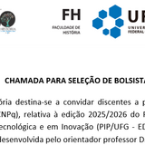 chamada para seleção de bolsista
